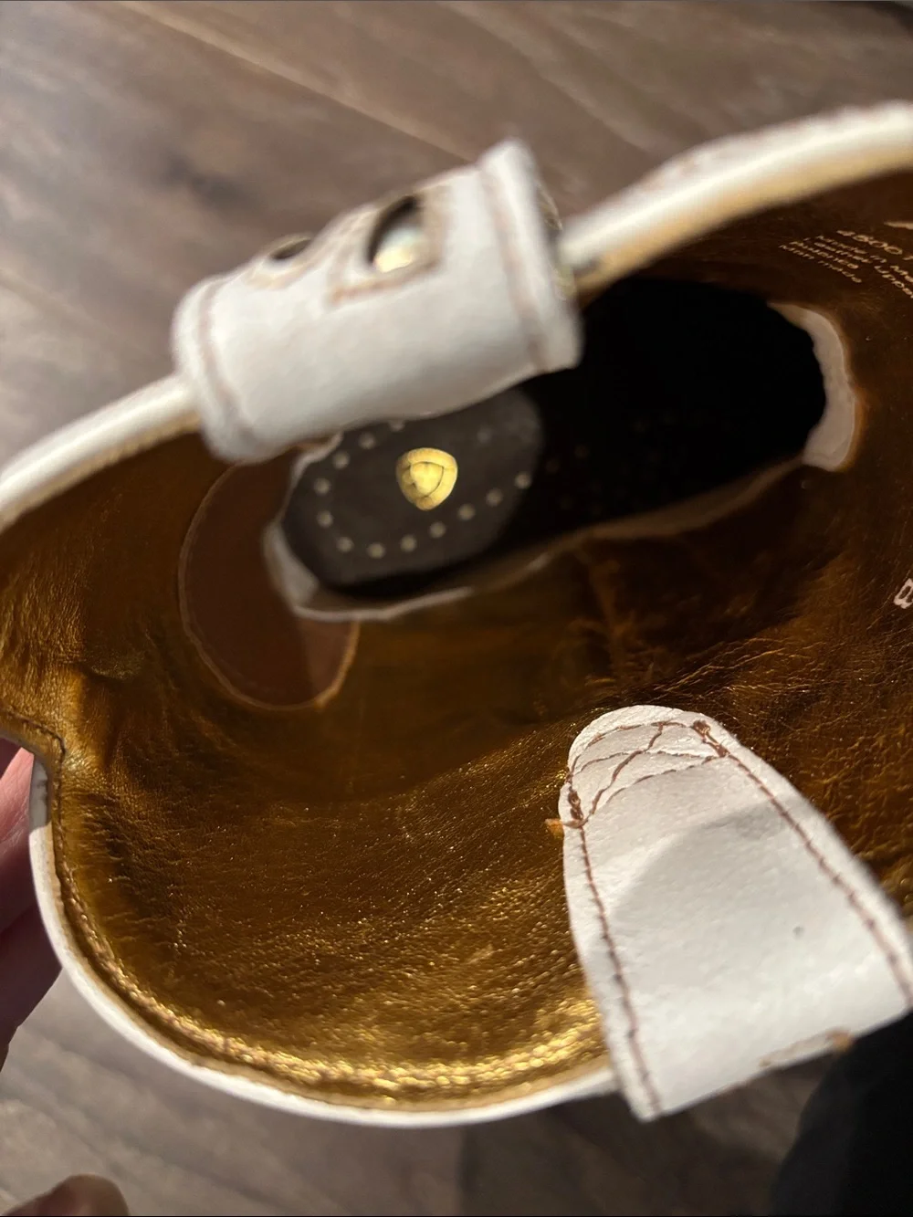 Ariat Valentina Classic Alabaster/Gold full grain leather,X toe,ATS,Western - Picture 11 of 13